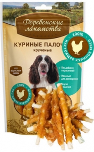 Лакомства для взрослых собак: куриные палочки крученые