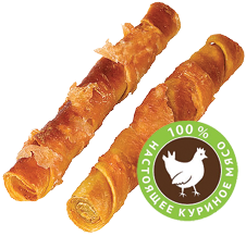 Лакомства для взрослых собак: куриныe твистеры сушеные